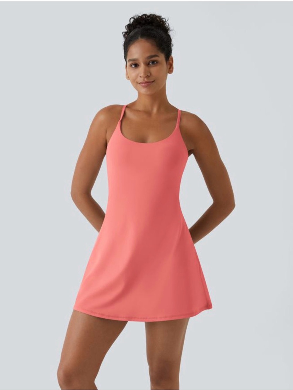 NWOT HALARA Softly Zero Plush Backless Active Dress-Easy Peezy Edition